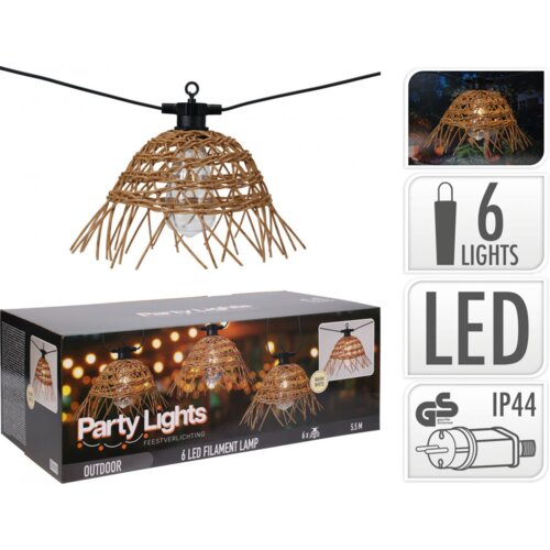  Lučke 6 led toplo bele, party, IP44, Kop. Cene