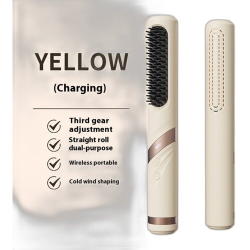 INF Brezžična polnilna hladna krtača z ioni in 3 temperaturami Yellow, (5000264873) Cene