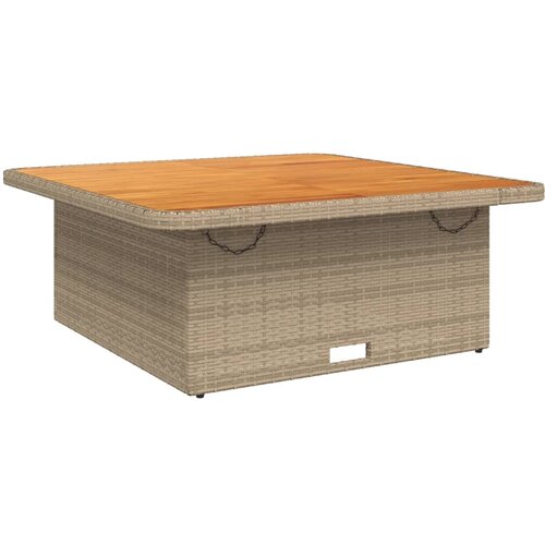  3-dijelna vrtna garnitura od poliratana s jastucima bež 110 x 110 x 40/71 cm Slike