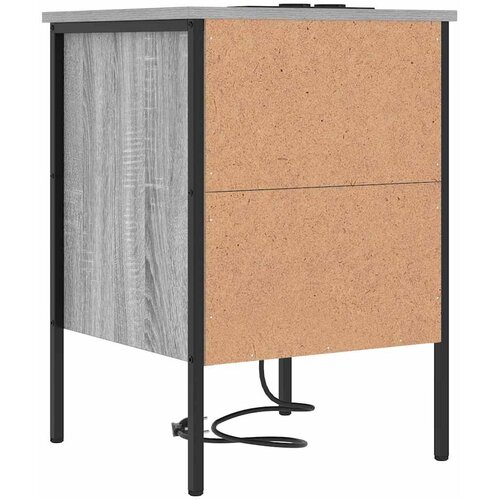  Noćni ormar 2 pcs Siva Sonoma 42 x 41 x 61 cm Konstruirano drvo Slike