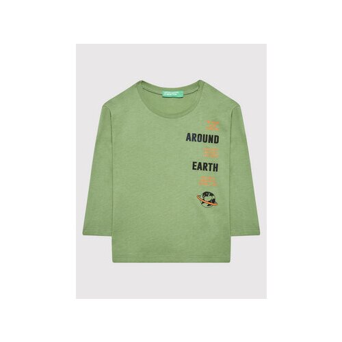 United Colors Of Benetton Bluza 3ATNC15FE Zelena Regular Fit Slike