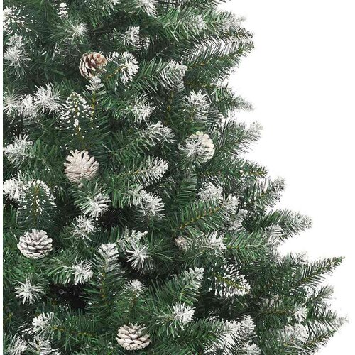VidaXL Umjetno božićno drvce s stalakom Zelena 140 x 140 x 210 cm Slike