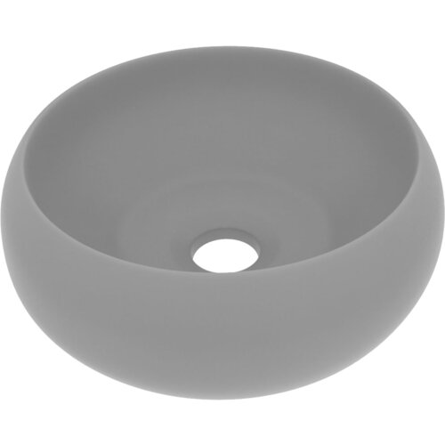 Maison Chic Razkošen Umivalnik - Kopalna umivalnik - Lavabo okrogel mat svetlo siv 40x15 cm keramičen, (21684993) Cene