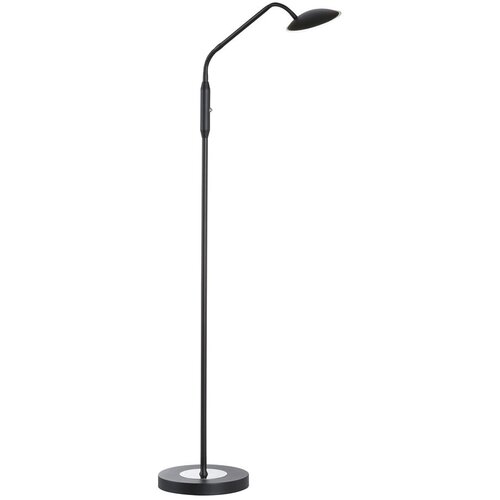 Fischer &amp;amp; Honsel Črna LED zatemnitvena stoječa svetilka s steklenim senčilom (vi&amp;scaron;ina 135 cm) Tallri &amp;ndash; Slike