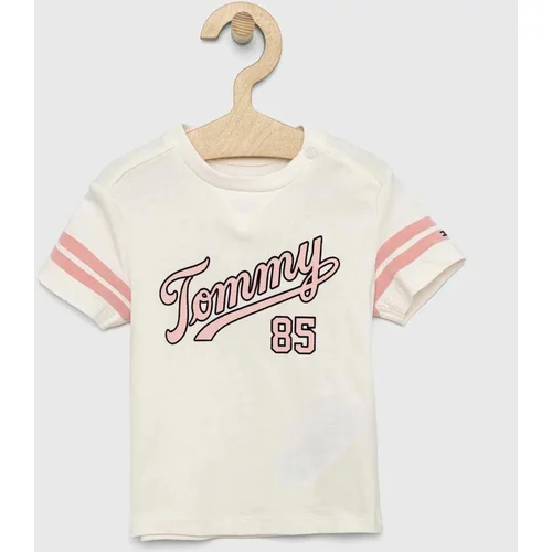 Tommy Hilfiger Kratka majica za dojenčka bež barva