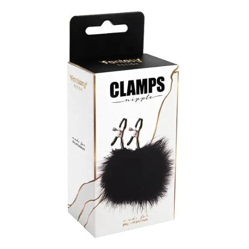 Fantasy toys &amp;Scaron;tipaljke za bradavice sa crnom peru&amp;scaron;kom &amp;ndash; Nipple Clamps Slike