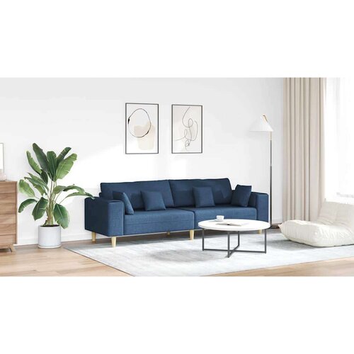  Kavč z blazino Modra 250 x 77 x 76 cm blago, (5000138000) Cene