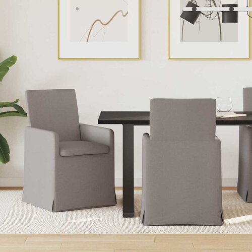  Trpezarijske stolice 2 pcs Sivo-smeđa 57 x 67 x 95 cm tkanina Cene