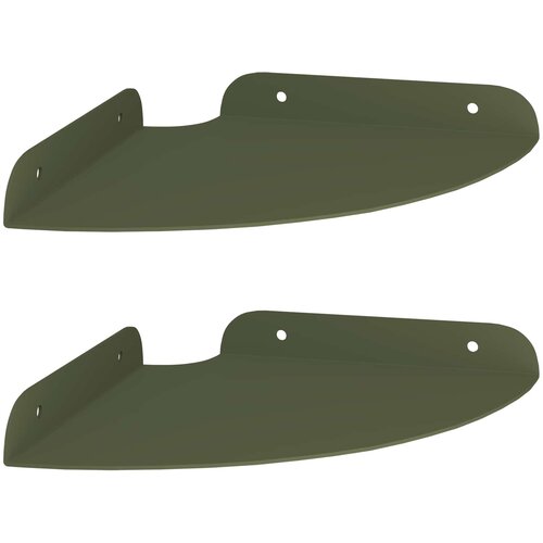  Lebdeća polica s policom 2 pcs Maslinasto zelena 18 x 18 x 2 cm Slike