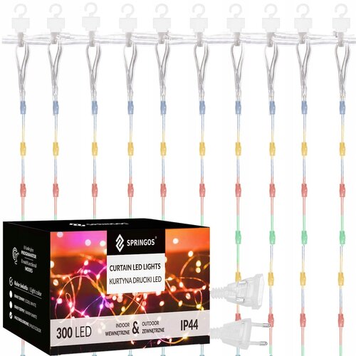 springos SVETLOBNA ZAVESA 300 LED 3x3m tok BANKE GIRLANDE LUČKE DALJINSKI UPRAVLJALNIK ŽICE, (21638742) Cene