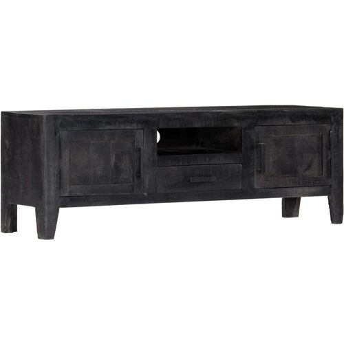 TV omarica iz trdnega mangovega lesa 118x30x40 cm črna Slike