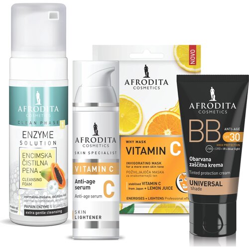 Afrodita Cosmetics Vitamin C Set za lice, 4 proizvoda Cene