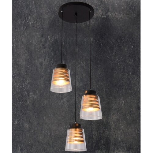 Candellux Lighting luster/visilica-fresno viseća lampa talerz crna 3X60W E27 bezbojni abažur Cene