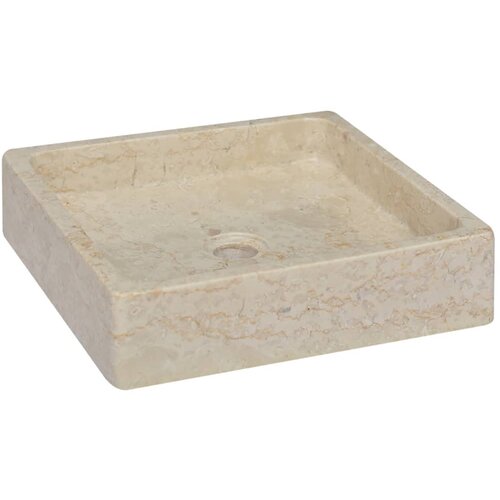 VidaXL Umivaonik krem 40 x 40 x 10 cm mramorni Slike