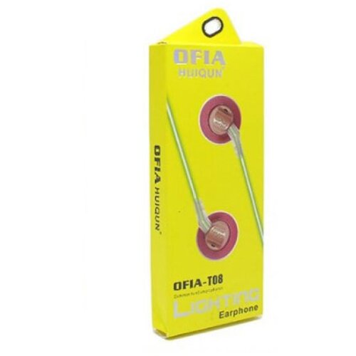 Ofia handsfree slu&amp;scaron;alice univerzalne sa mikrofonom 3.5mm T08 roze Slike