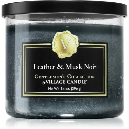 Village Candle Gentlemen's Collection Leather & Musk Noir mirisna svijeća 396 g