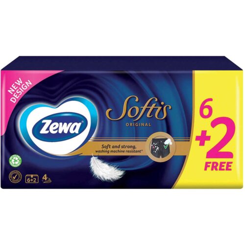 Zewa Papirne maramice neutral softis 4sloja 6+2 gratis Cene