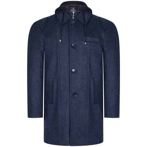 Dewberry PLT8335 MEN&amp;#039;S COAT-LIGHT DIAGONAL BLACK-BLUE Slike