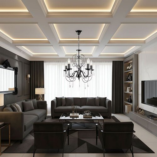 Toolight Elegantni Luster EBT010-5CP BLACK Slike