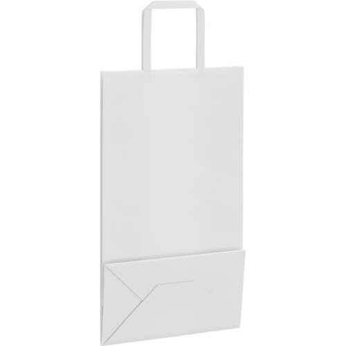  Papirnate vrećice 250 kom s ručkama bijele 21x11x36 cm Slike