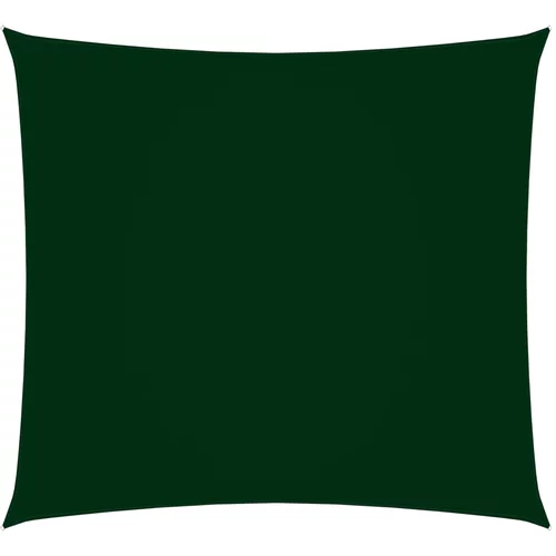 vidaXL Senčno jadro oksford blago kvadratno 2x2 m temno zeleno, (20965317)