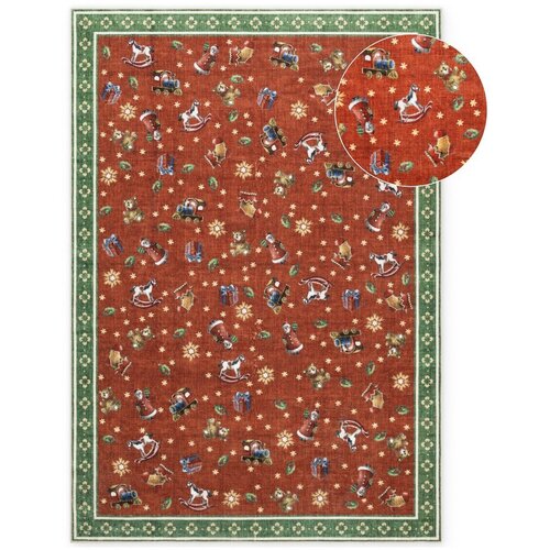 Villeroy Boch Crveni/zeleni tepih s božićnim motivom 160x230 cm Toy's Delight Nostalgic Noel Red Green &ndash; Cijene