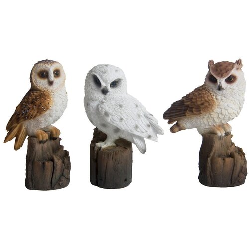 Esschert Design Vrtne figurice iz poliresina v kompletu 3 ks Owl – Cene