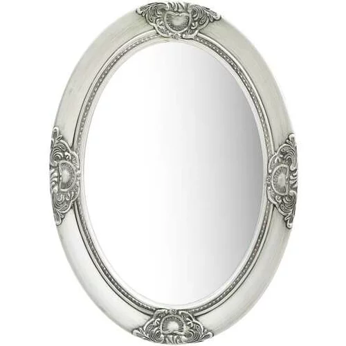  Stensko ogledalo v baročnem stilu 50x70 cm srebrno