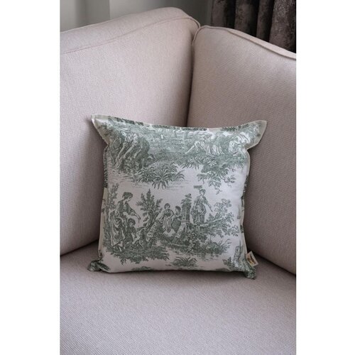 WALLXPERT BST058 greenwhite cushion cover Cene