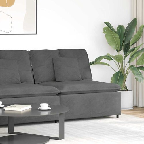  Modularna sofa s jastucima tamno siva 100 cm Cijene