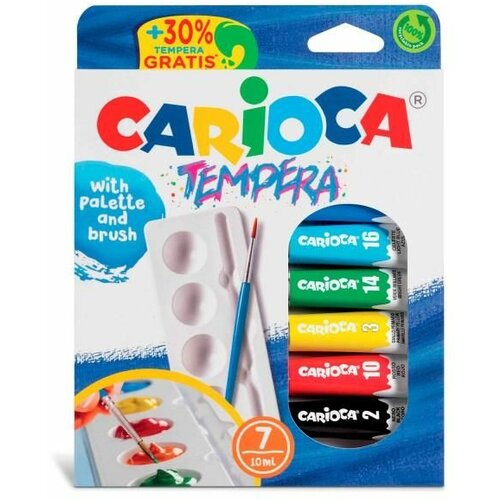 Carioca Tempere 1/7 10ml sa četkicom i paletom Slike