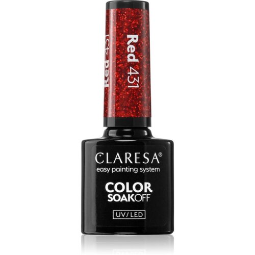 Claresa SoakOff UV/LED Color Warm Feelings gel lak za nohte odtenek RED 431 5 g Cene