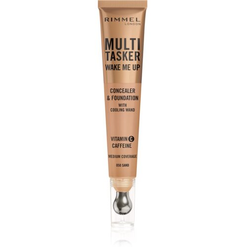 Rimmel London Multi-Tasker Wake Me Up tekući puder i korektor za sjaj lica nijansa 50 Sand 20 ml Slike
