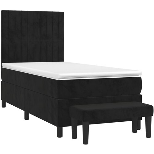 Box spring krevet s madracem crni 90x200 cm bar&amp;scaron;unasti Slike