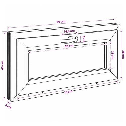  Unutarnja boja prozora u podrumu bijela RISOR 80 x 45 cm - Bijela 80 x 45 cm s trostrukim staklenjem Slike