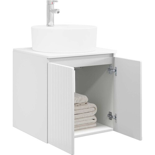  Umivaonik s policom Bijela visokog sjaja 49,5 x 44,5 x 65 cm Slike