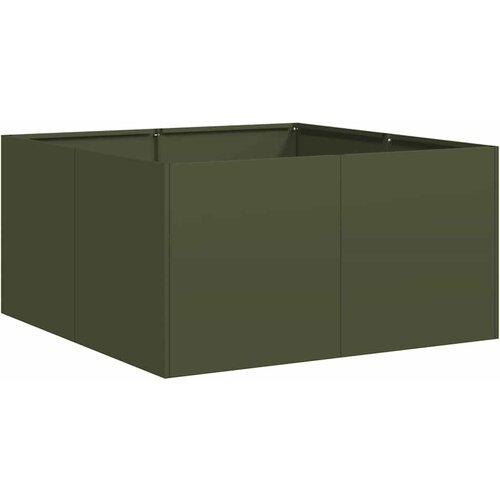 Maison Chic Cvetlični Lonec - Cvetlično korito Olive Green 80x80x40 cm Hladno valjano jeklo, (21790401) Cene