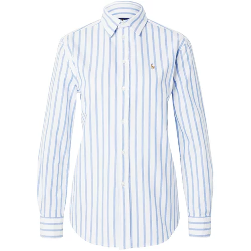 Polo Ralph Lauren Bluza svetlo modra / svetlo rjava / bela