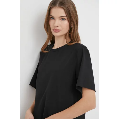 Sisley Kratka majica ženski, črna barva