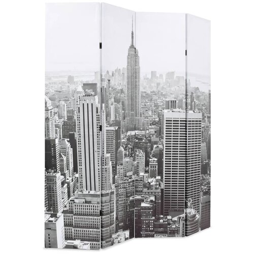 Maison Chic Zložljiv Paravan - Sobne pregrade 160x170 cm New York podnevi črn in bel, (22112049) Cene