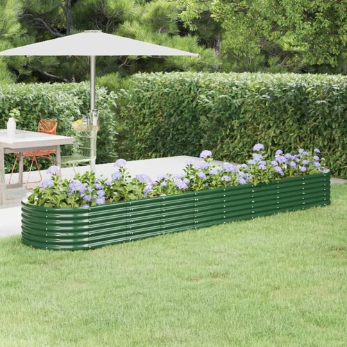 Furnova Visoka greda iz pra&amp;scaron;no premazanega jekla 368x80x36 cm zelena, (21921482) Slike