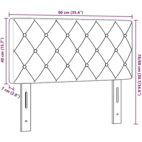  LED glava kreveta s LED trakama Tamno siva 90 cm Bar&amp;scaron;un Slike