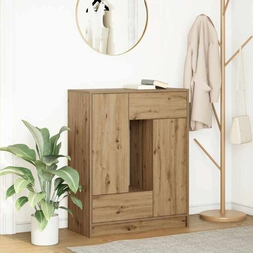  Komoda s predali in vrati, artisan hrast, 73x31x90 cm Slike