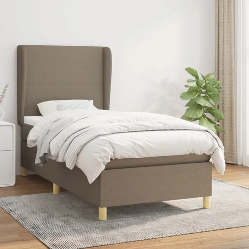 The Living Store Box spring postelja z vzmetnico taupe 90x200 cm blago - Box Spring Postelja, (21514907)