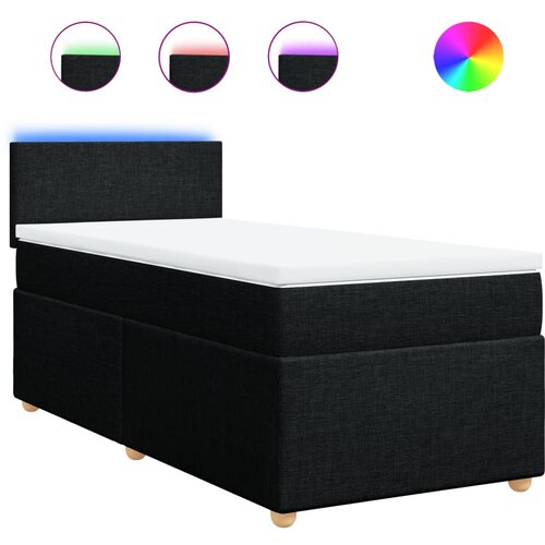 Maison Chic Box spring postelja - Vzmetna postelja z vzmetnico črna 80x200 cm blago SL10246, (21883527) Cene