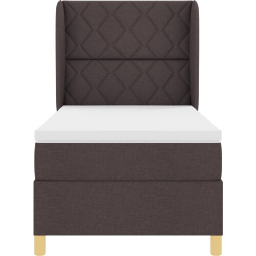  Box Spring postelja z vzmetnico temno rjava 100x200 cm tkanina, (22051496) Slike