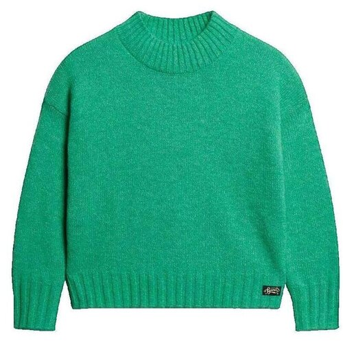 Superdry Puloverji Pull Essential col roul&eacute; vert Zelena Cene