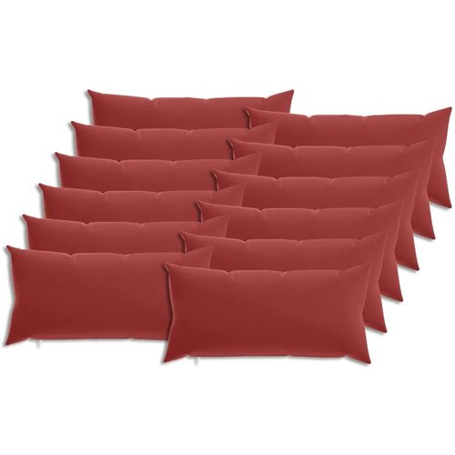  Jastuk s jastukom HEERLEN 12 kom. Vinska crvena Poliester - boja crnog vina 40 x 80 cm 12 Slike