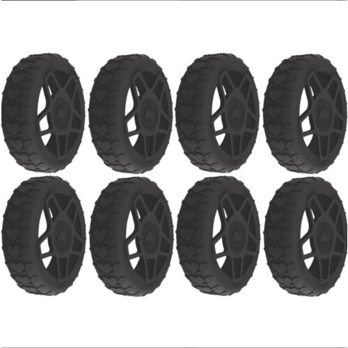 INF 8-delni komplet za&amp;scaron;čitnih prevlek za kolesa prtljage Black Model 2, (21872455) Slike