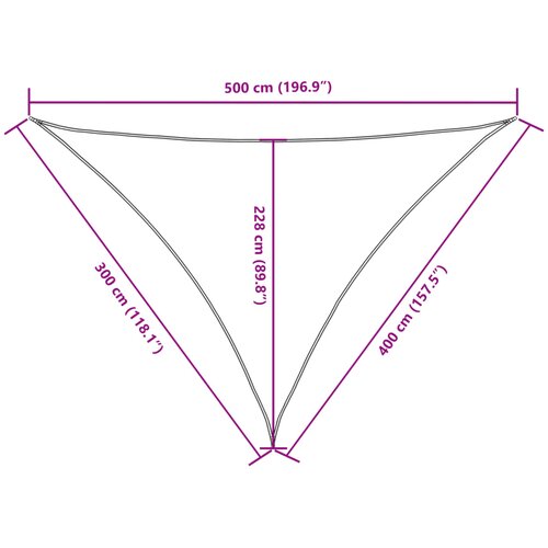  Jedro protiv sunca od tkanine Oxford trokutasto 3x4x5 m plavo Slike